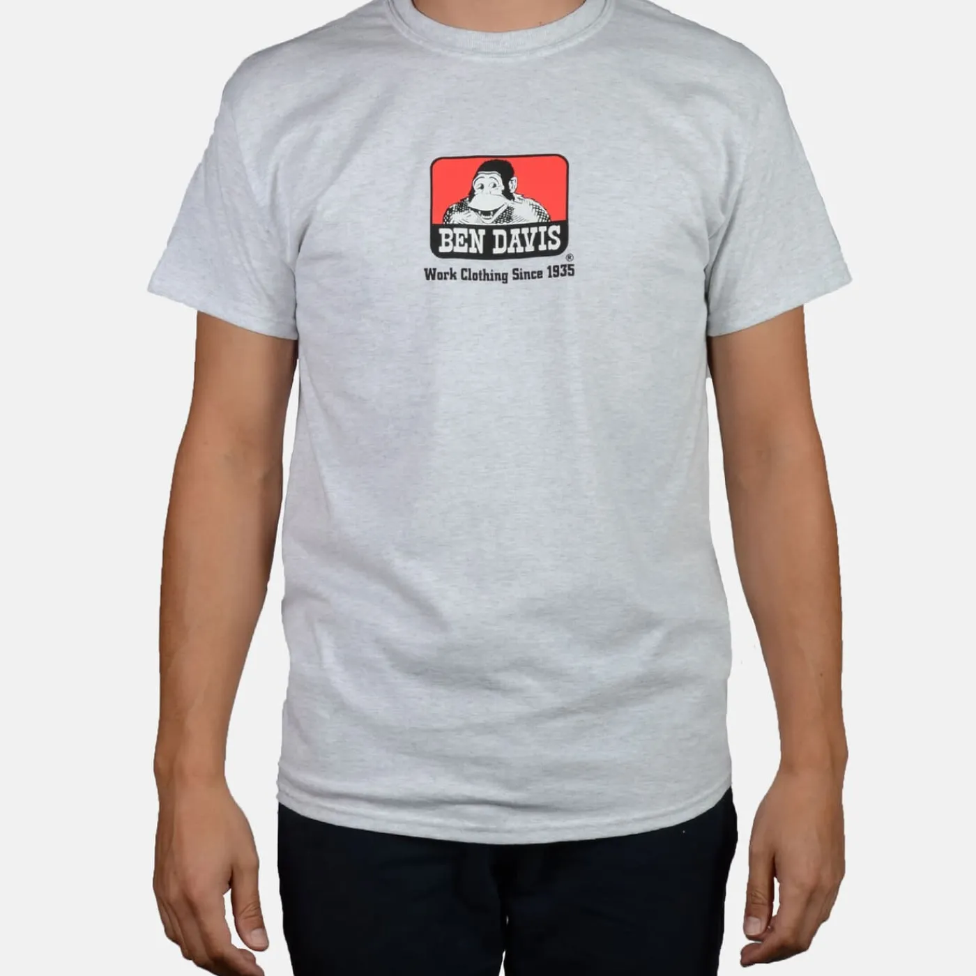 New Ben Davis Classic Logo T-Shirt - Ash Grey
