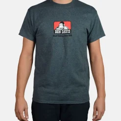 Outlet Ben Davis Classic Logo T-Shirt - Charcoal Heather