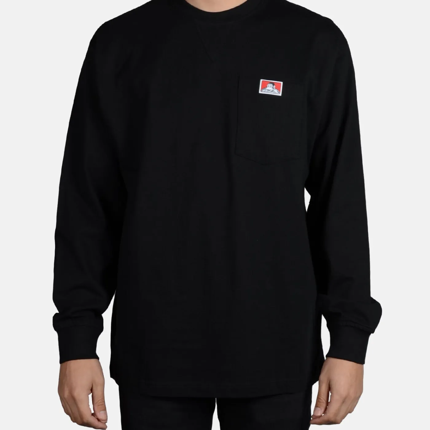 Outlet Ben Davis Heavy Duty Long Sleeve Pocket T-Shirt - Black