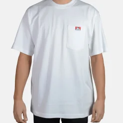 Cheap Ben Davis Heavy Duty Short Sleeve Pocket T-Shirt - White