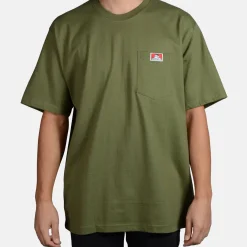 Sale Ben Davis Heavy Duty Short Sleeve Pocket T-Shirt - Olive