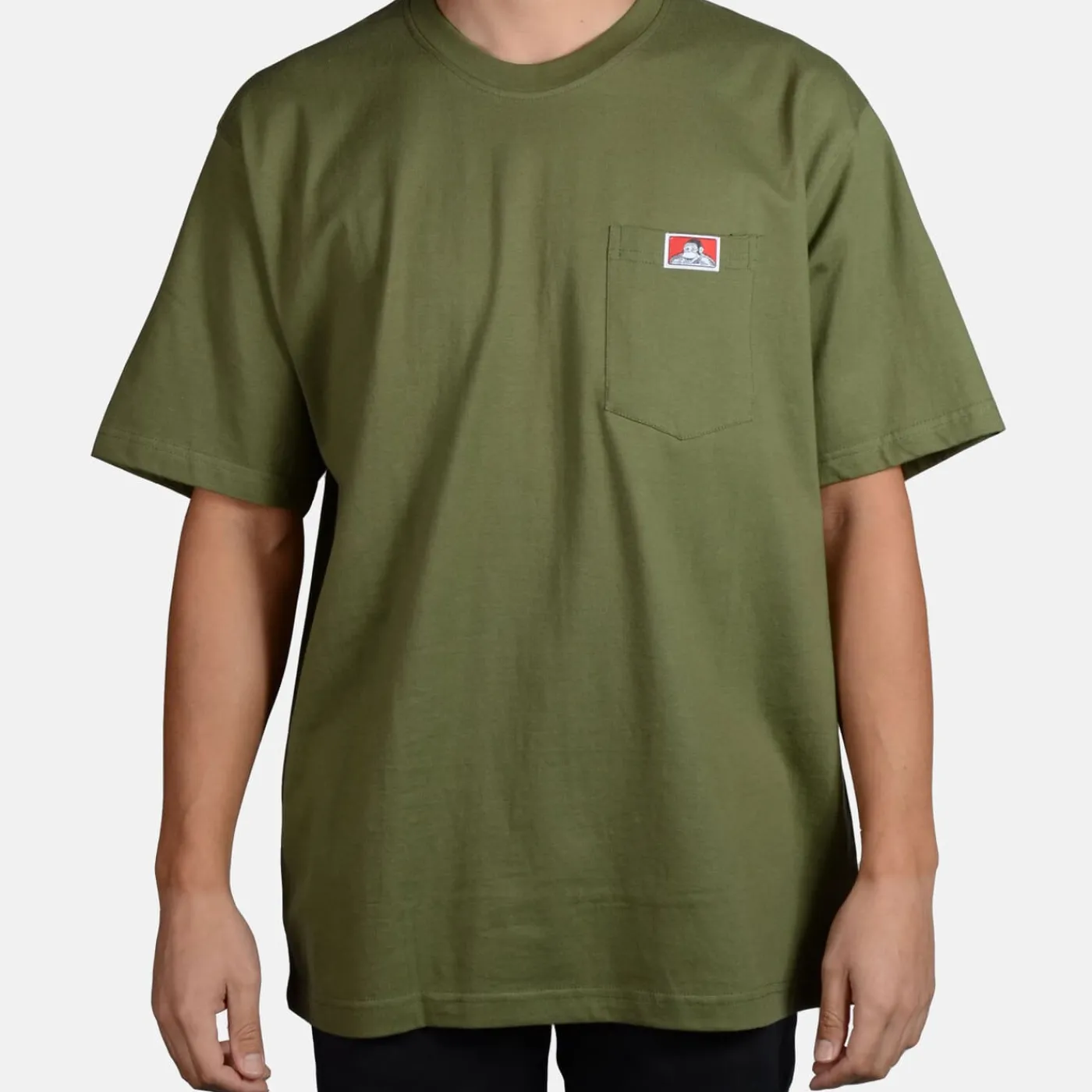 Sale Ben Davis Heavy Duty Short Sleeve Pocket T-Shirt - Olive