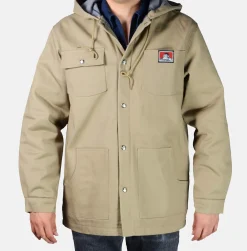 Clearance Ben Davis Hooded Jacket w/ Snaps - Khaki