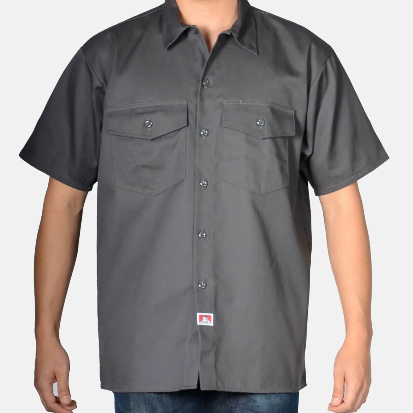 Flash Sale Ben Davis Short Sleeve Button-Up Shirt - Charcoal