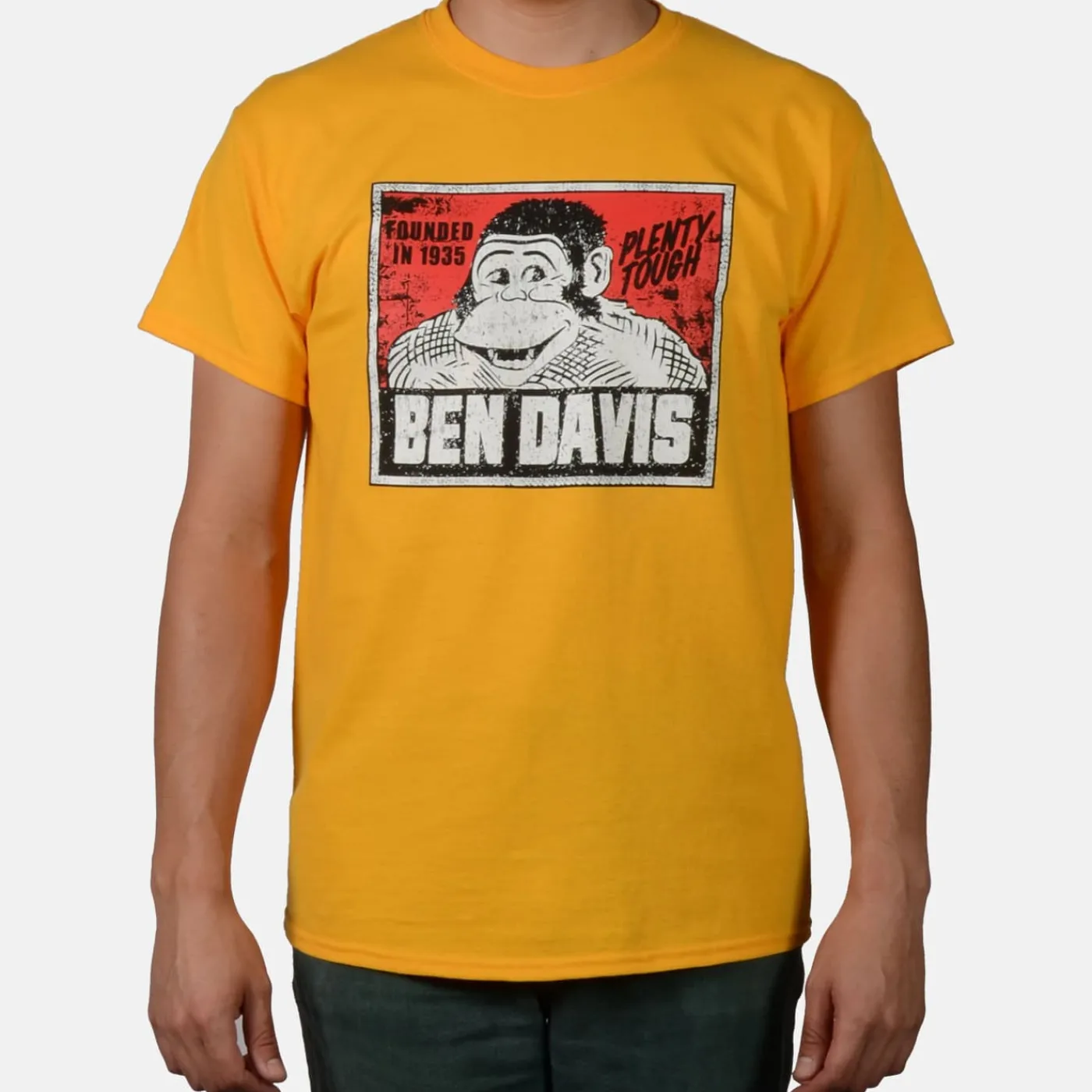 Hot Ben Davis Vintage Logo T-Shirt - Gold
