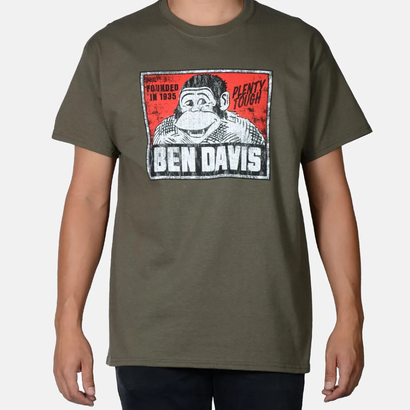 New Ben Davis Vintage Logo T-Shirt - Olive
